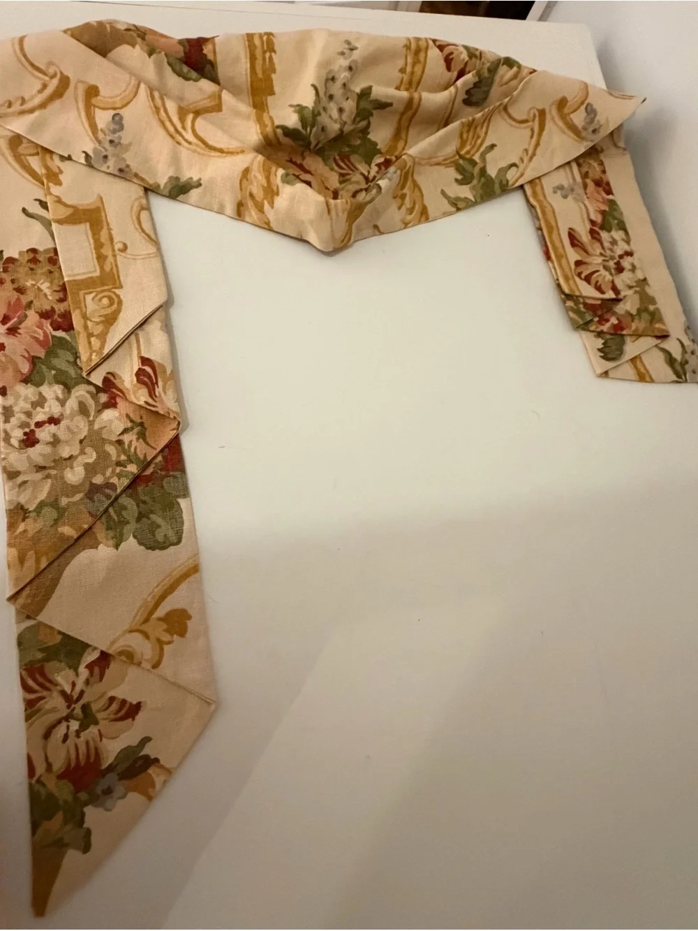 1990s Vintage Floral Swag Valance (set of 2).
